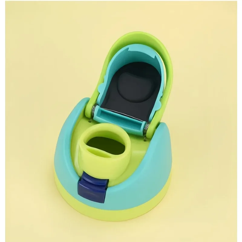 Insulated Cup Lid Kids Thermos Water Bottle Lid Spill Proof Leakproof Free Replacement Flip Top Cover with Handle Portable view 4