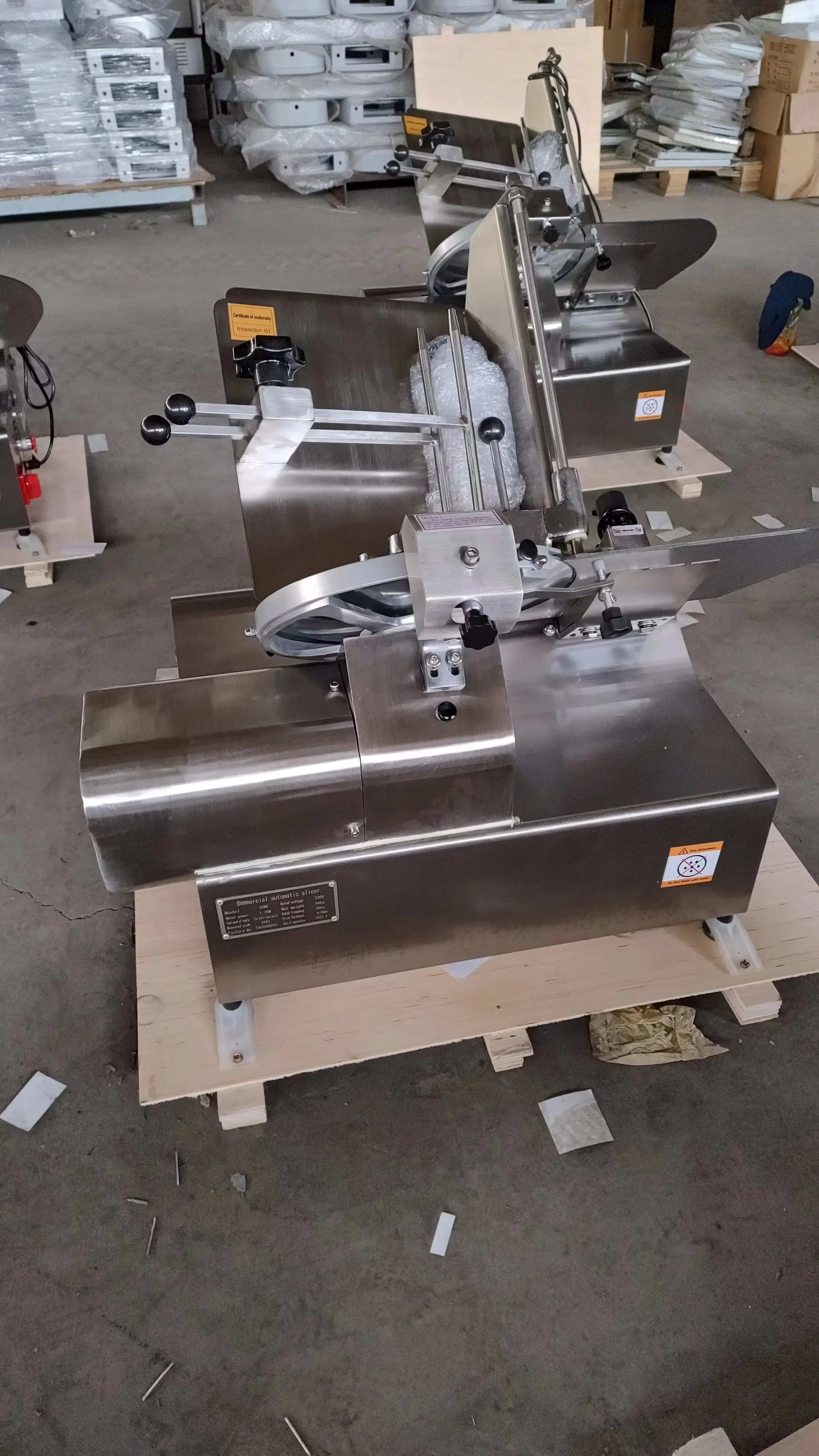 All Stainless Steel Double Motor Frozen Meat Slicer Thickness Adjustable Commercial Retail Automatic Meat Slicer Machine