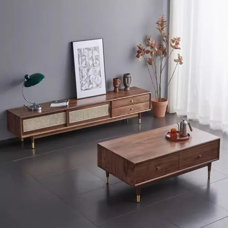 

Large Tv Stands Monitor Stand Floor Solid Wood Mid Century Modern Tv Cabinet Media Console Rack Casa Arredo Home Furniture