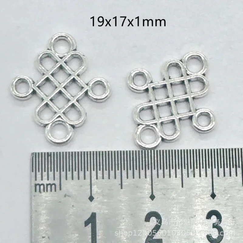 Factory Direct Sales 100Pieces diy  Hollow Double Hanging Chinese Knot Pendant Necklace Clothing Decoration Porous Connector