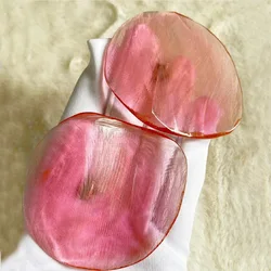 XIALUOKE Geometric Pink Irregular Acrylic Shrimp Chip Shape Stud Earrings Women's Party Wedding Jewelry Travel Accessories