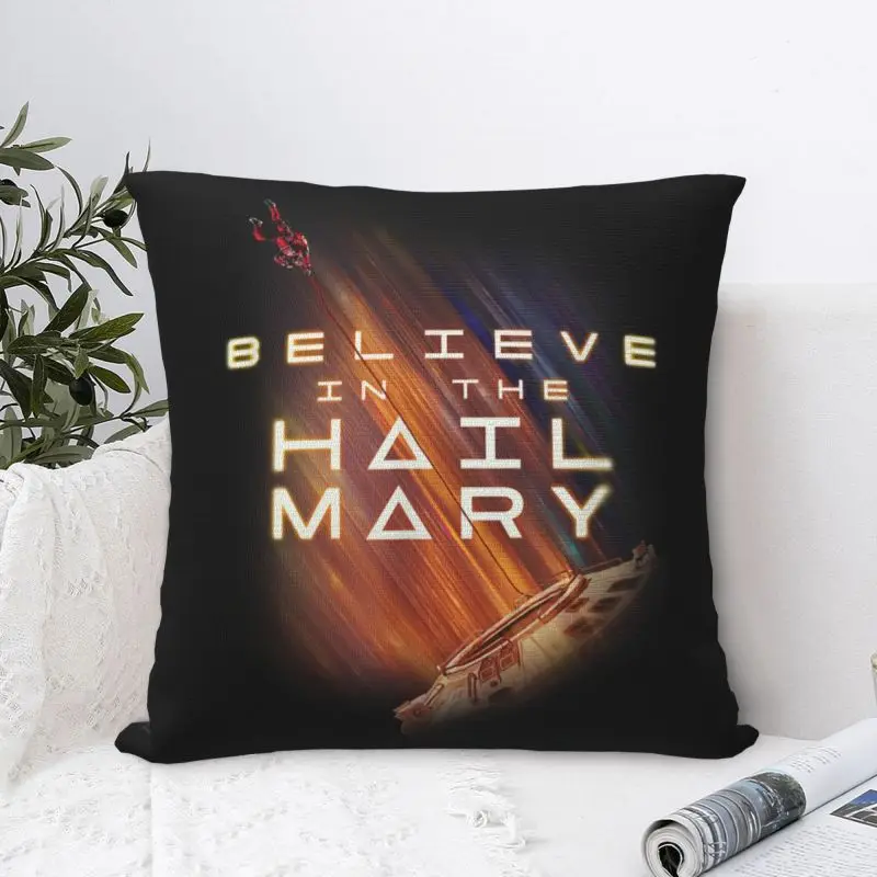 Custom Believe In The Hail Mary Cushion Cover 45x45cm Velvet Luxury Pillows