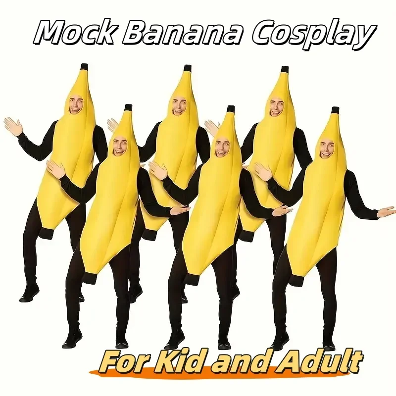 Premium Adult Banana Costume Set Eye-Catching Halloween Party Outfit for Costume Parties Cosplay and Fun Dress-Up Events view 3