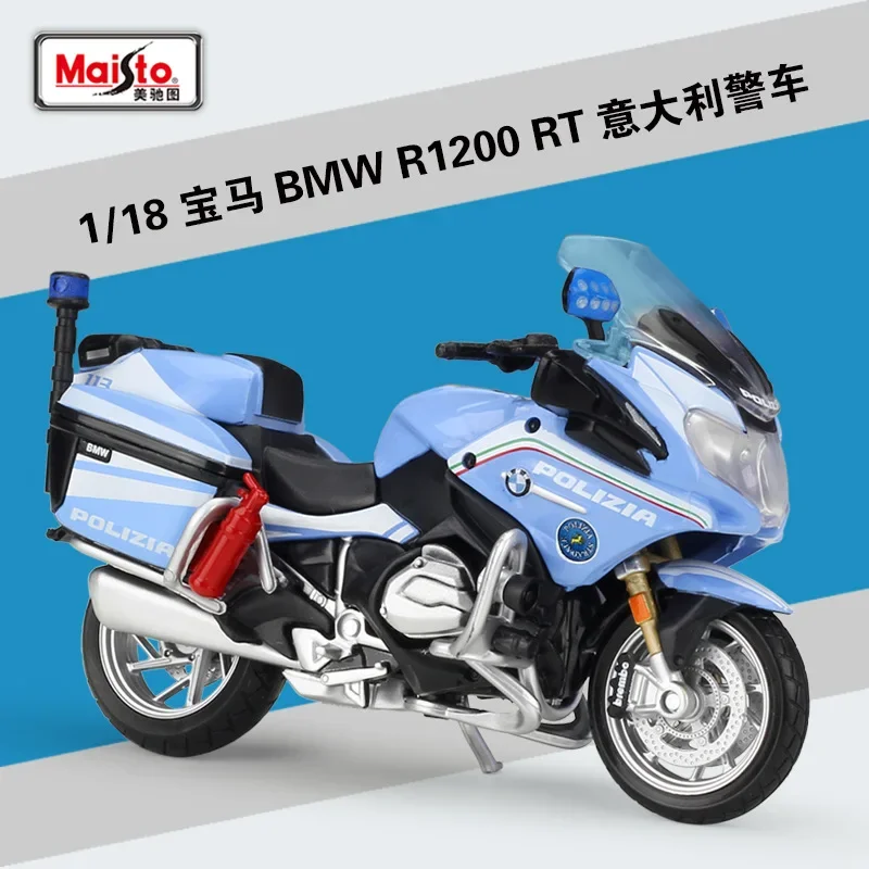 Maisto 1:18 BMW R1200 RT Police Motorcycle Alloy Metal Motorbike Road Racing Model B375