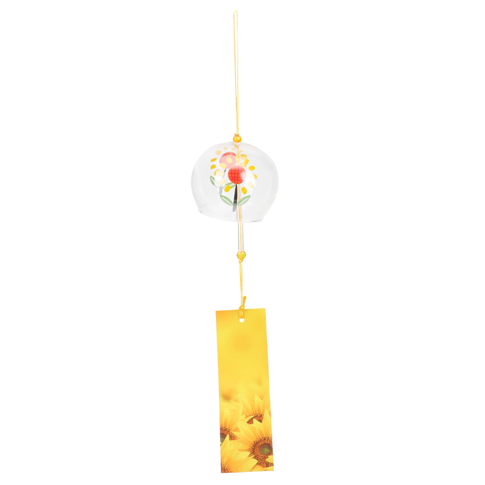 

Glass Wind Chime Japanese Style Flower Decoration Compact Size for Balcony Patio Garden Outdoor Wind Bells Glass Craft Ornaments