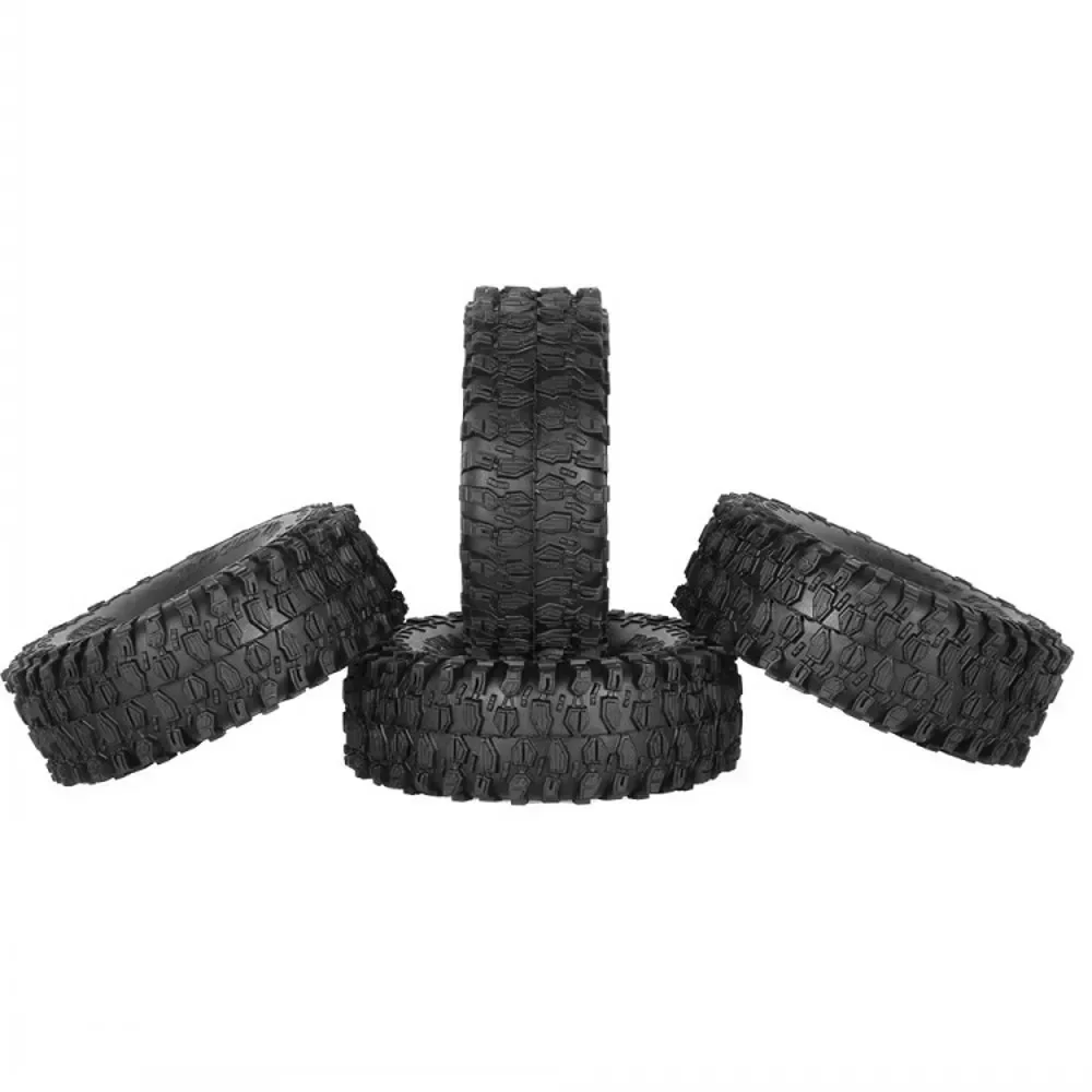 4PCS 52*18mm 1.0" Soft Rubber All Terrain Wheel Tires for 1/24 RC Crawler Car Axial SCX24 90081 AXI00002 Deadbolt