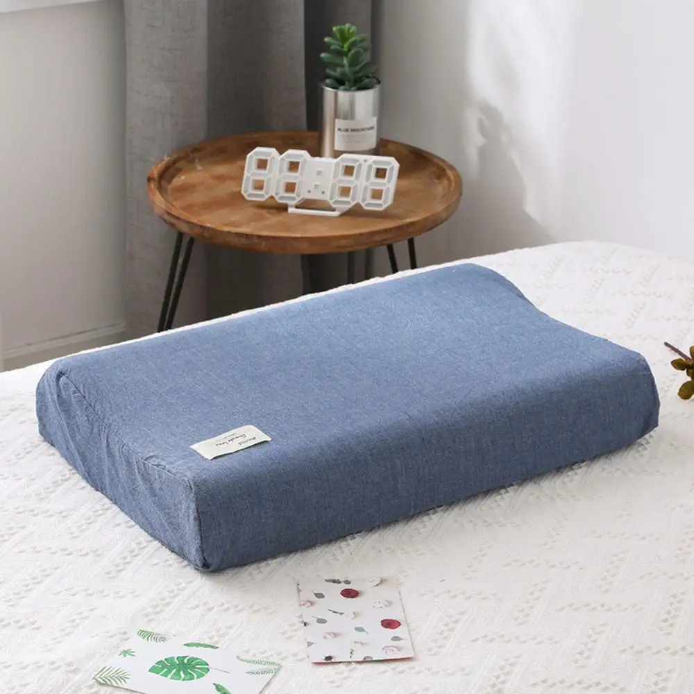 1PC Fashion 30x50cm Latex Pillowcase Washable Cotton Memory Pillow Cover Comfortable Pillow Cover Case For Home Bedroom Sleeping