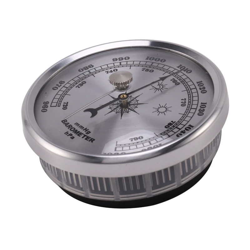 For Home Pressure Gauge Weather Station Metal Wall Hanging Barometer Atmospheric Multifunction Thermometer Hygrometer Portable