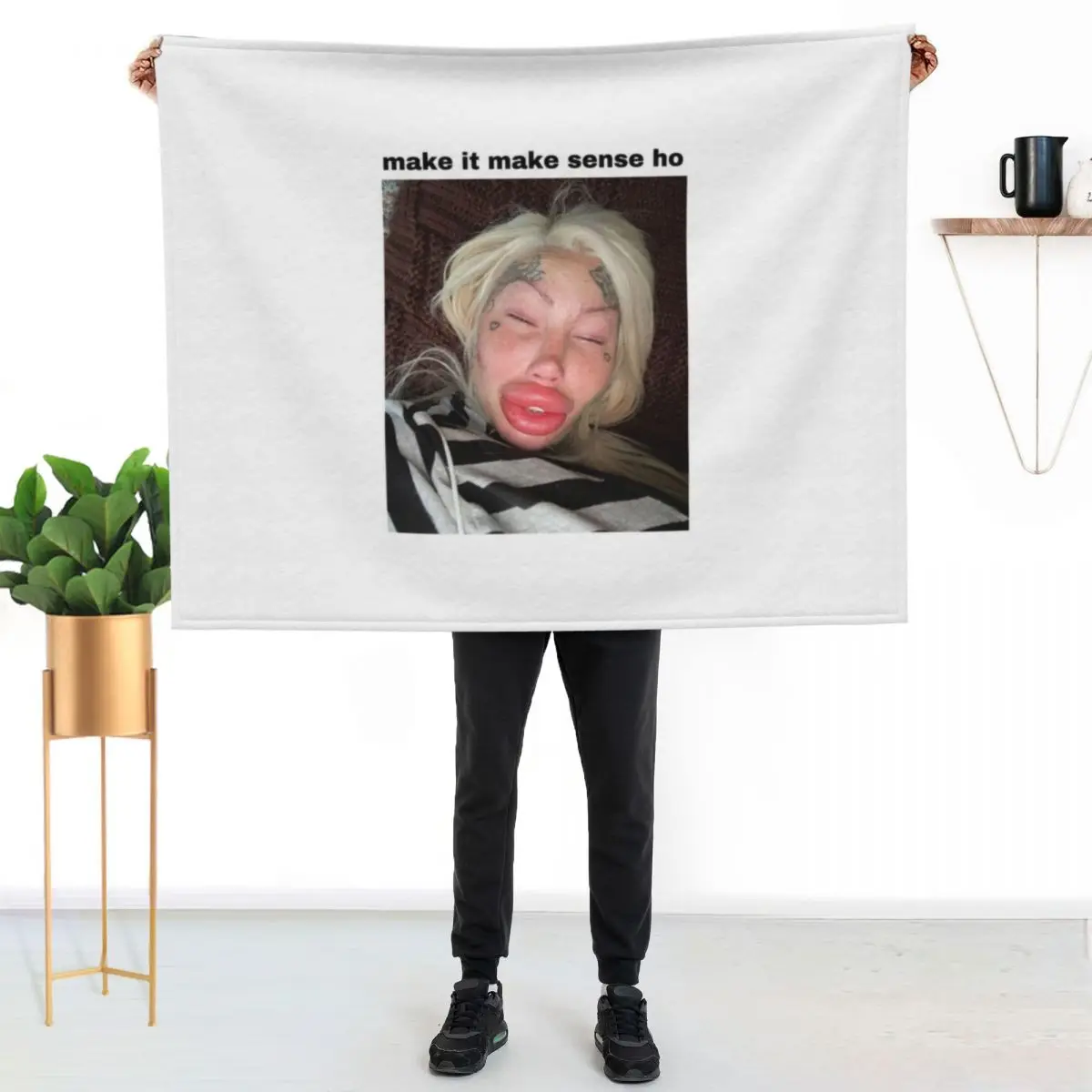 Make it make sense Throw Blanket Decorative Throw Loose Giant Sofa Polar Blankets For Baby Plush Blankets