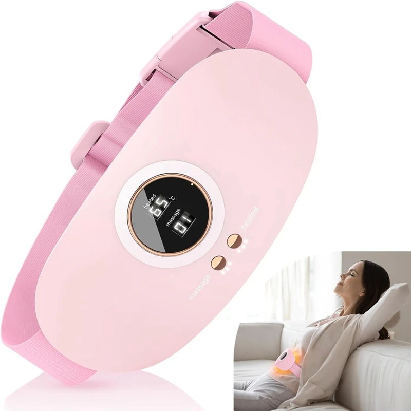 1Set Warming Palace Belt Heating Pad Heating Pad For Cramps Pain Relief With 5 Heat Levels And 7 Massage Modes