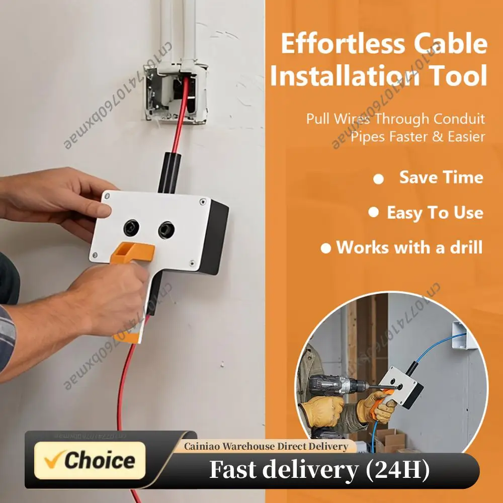 

Wire Puller for Conduit Wiring Wire Fishing Tools 0.3inch Max Cables Threading Machine for Residential Commercial Industrial Use