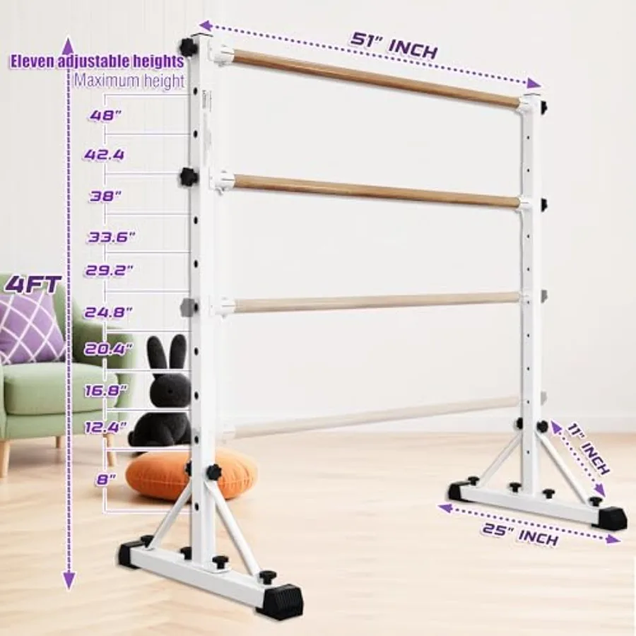 Adjustable Ballet Barre Portable Dance Bar Fitness Equipment for Dance Balance Exercise Super Sturdy for Balance Workout Weight