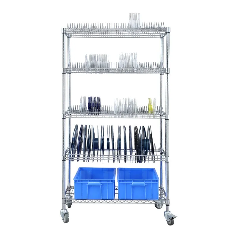 

Wire reel rack 5-layer chrome wire storage rack trolley trolley