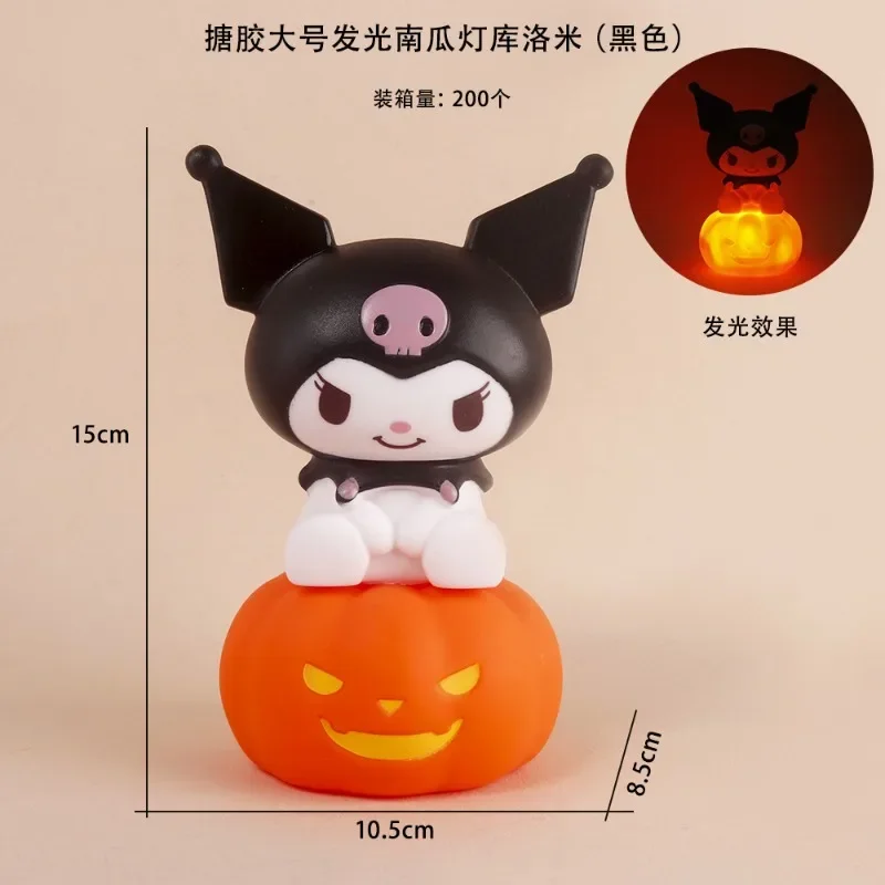 Halloween sanrio série nightlight anime minha melodia kuromi cinnamoroll abóbora lanterna em forma de ornamento de mesa crianças presentes do feriado