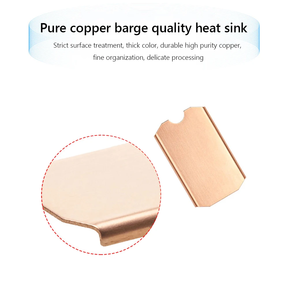 Hard Disk Heat Sink Copper Lightweight Solid State Disk Radiator 0.5mm 401W Portable Set Antioxidant for Laptop Desktop