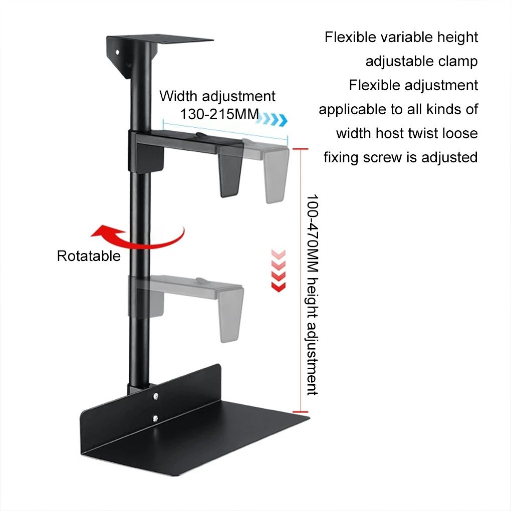 In hoogte verstelbare hostbeugel onder bureau Sterk draagvermogen Eenvoudige installatie Dubbel