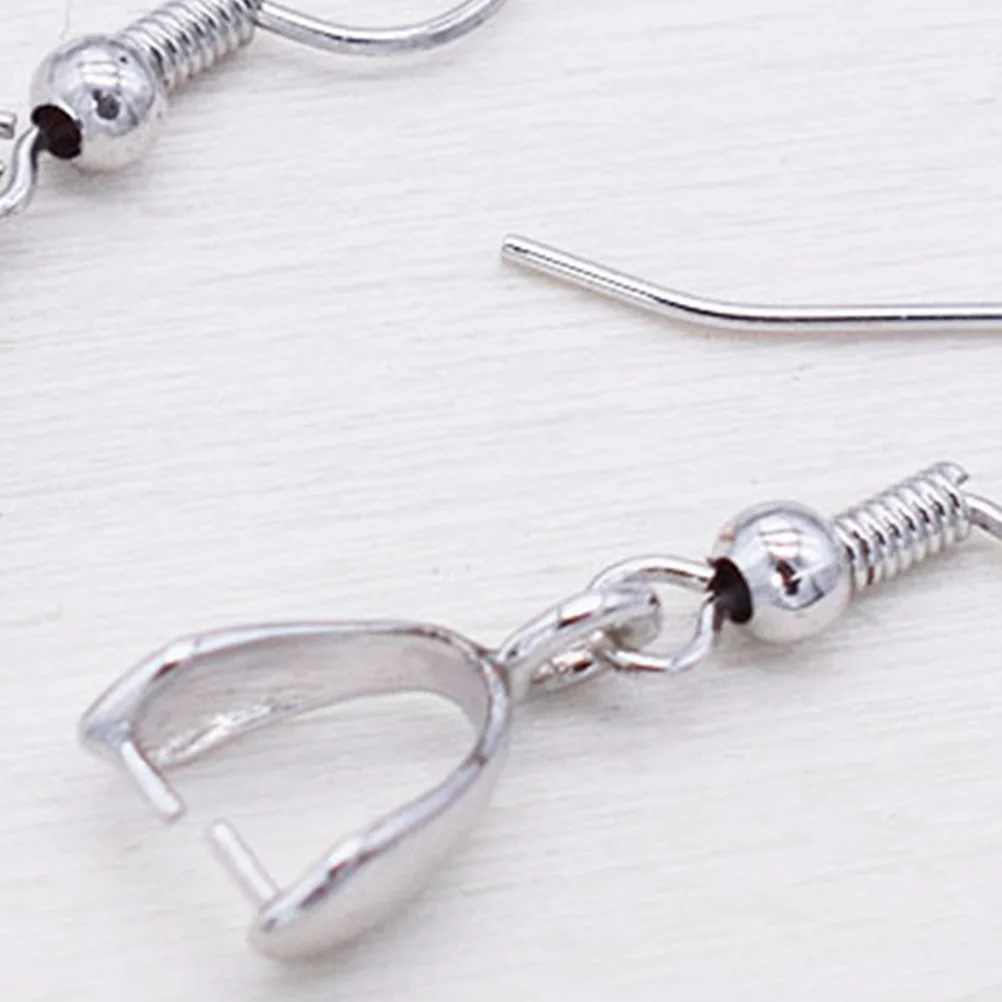 

40Pcs Stainless Steel Ear Hook Silver DIY Jewelry Accessories Chic Earrings for Women Long-Lasting Silver Earrings