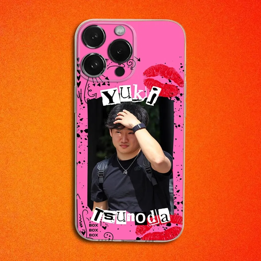 حافظة هاتف Y-Yuki Tsunoda 22 لهواتف iPhone 16,15,14,13,12,11 Plus,Pro,Max,XR,XS,X,Plus,SE,غطاء ناعم شفاف صغير