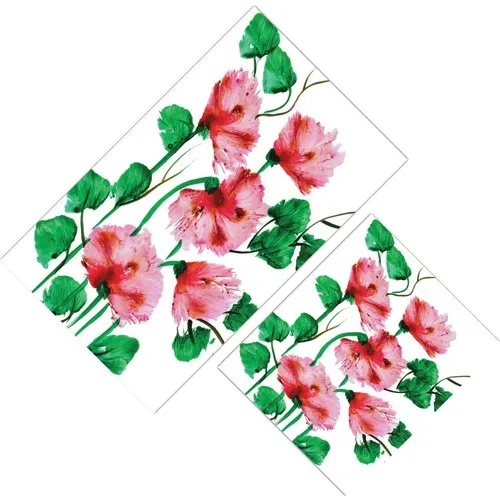 Cici Design Water Color Paint Flower Decorated Closet Takımı-60x100-50x60