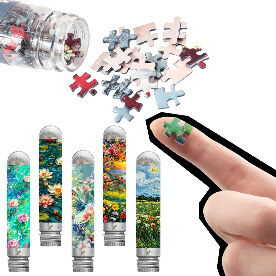 5 Packs Adult Mini Test Tube Puzzle Jigsaw Funny Educational Game Home Decor Birthday Halloween Thanksgiving Christmas Gifts