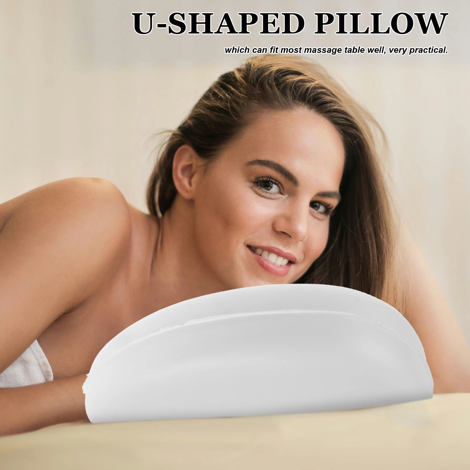 

Memory Foam Face Pillow U-shaped Massage Sponge Wedge Neck Support Travel Spa Cushion Reusable Beauty Salon Pad