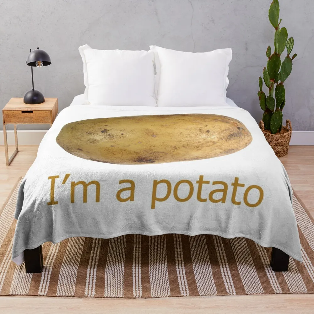 

I'm a potato Throw Blanket for winter Bed linens Blankets For Baby Blankets