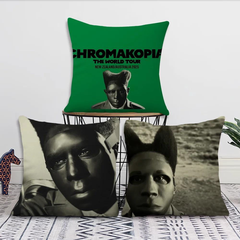 T-Tyler the C-Creator Chromakopia Pillow Case Fan Style Square Home Decor Cushion Cover Design Printed