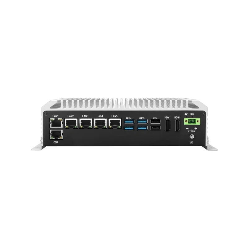 

Fanless intel i5-8250U 1.6G CPU mini box pc Embedded Industrial Computer 5*LAN 4*POE POE PC
