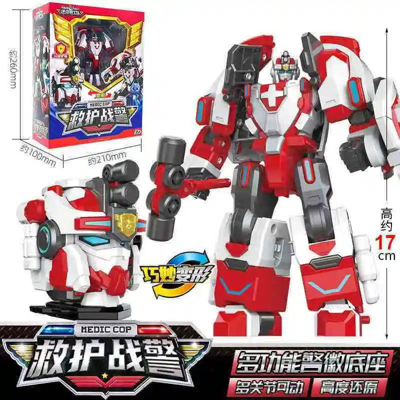 

Mini Force Super War Police Power Robot Transformation Action Figure Korean Anime Patrol Cop Mecha Deformation Children Toy Gift