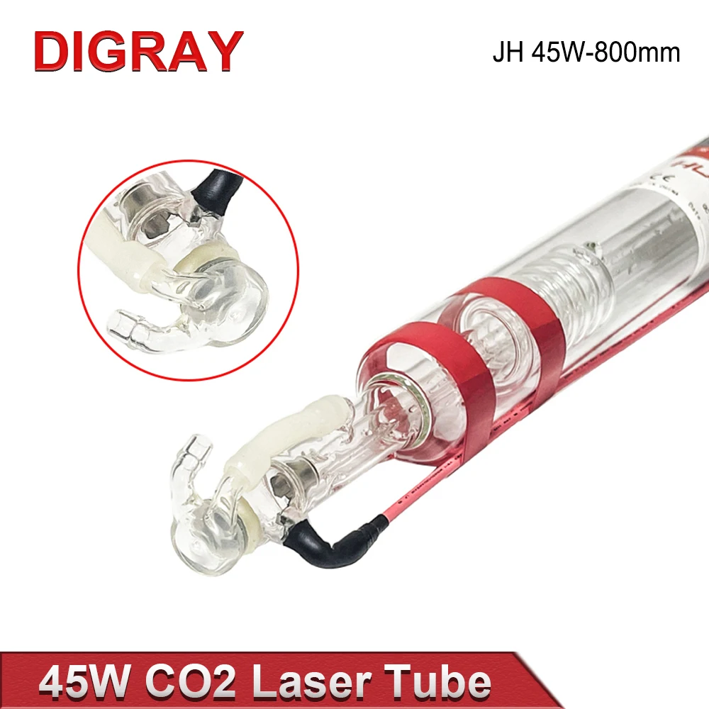 DIGRAY JH 45W CO2 Laser Tube Diameter 50mm Laser Lamp Length 800mm For Engraving Cutting Machine