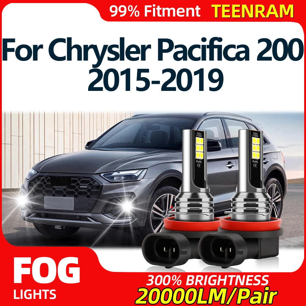 20000LM Canbus luces antiniebla LED 120W Canbus sin errores lámparas antiniebla 12V 24V para Chrysler Pacifica 200 2015 2016 2017 2018 2019