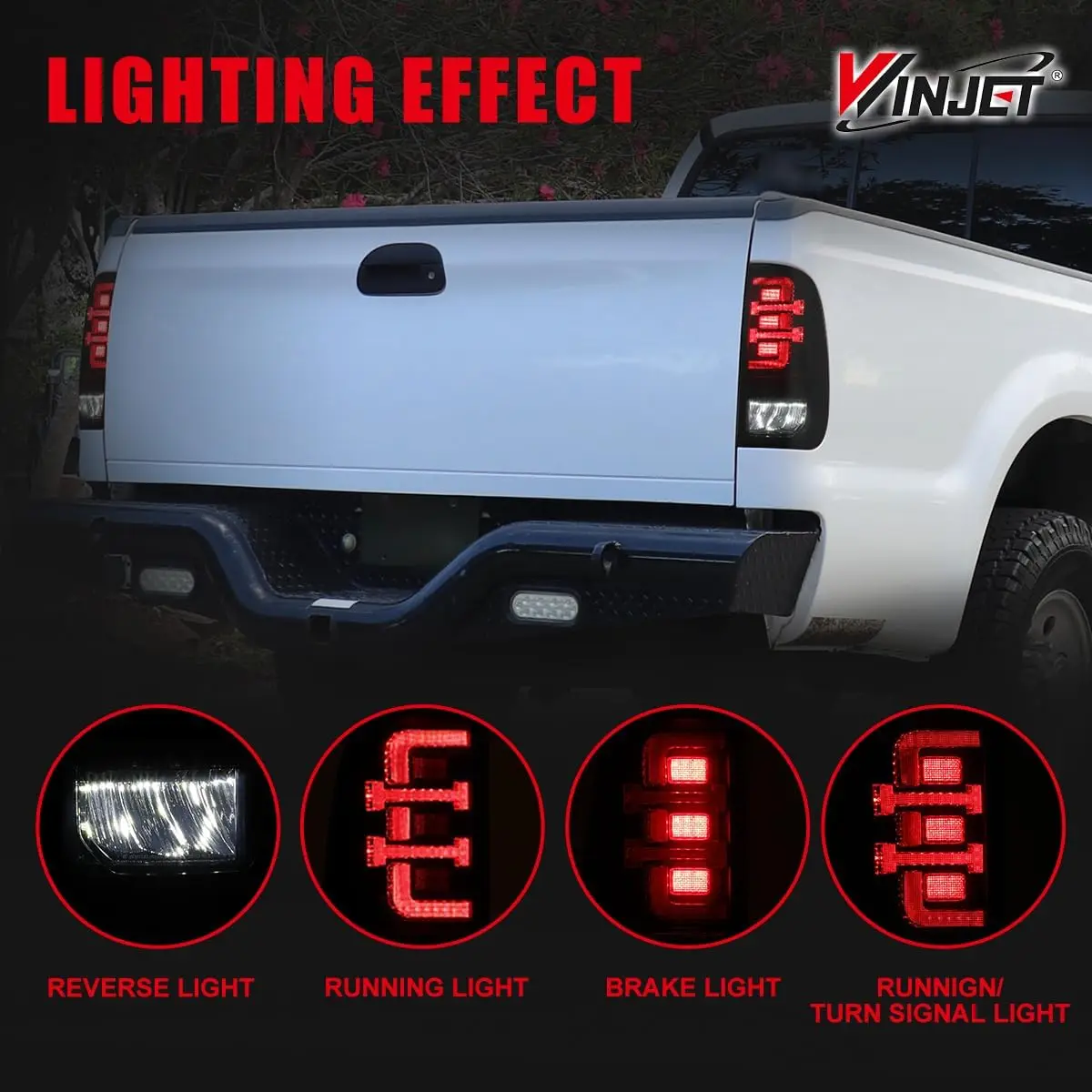 مجموعة المصابيح الخلفية الخلفية تناسب فورد F-250/F-350/F-450 سوبر ديوتي 2008-2016 ماتي الأسود الإسكان الدخان عدسة استبدال مصابيح الذيل