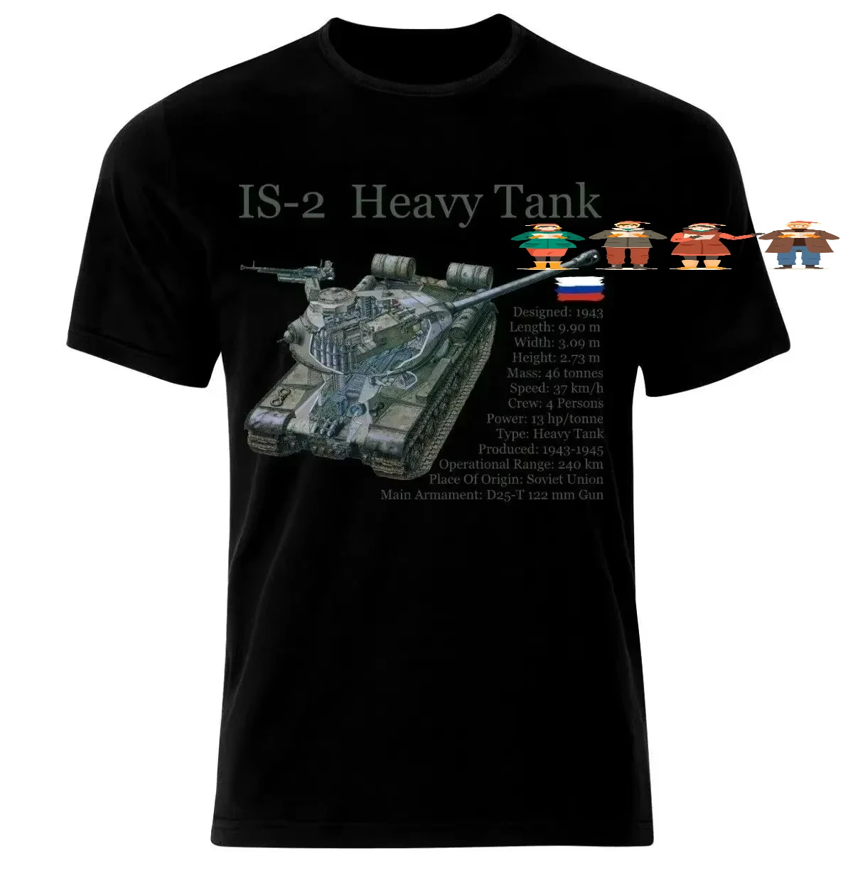 Soviet IS-2 Stalin Heavy Tank T Shirt. New 100% Cotton Short Sleeve O-Neck T-shirt Casual Mens Top