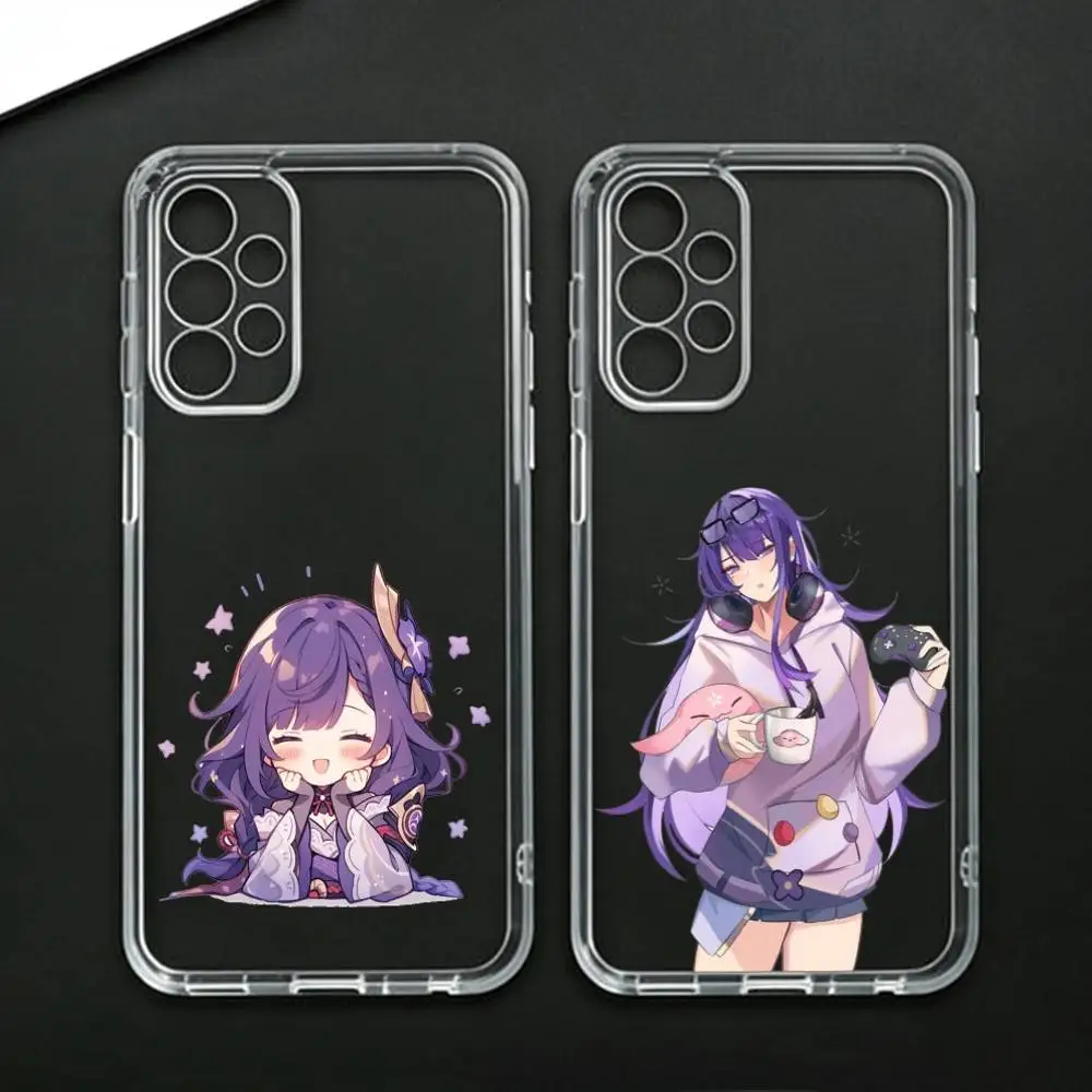 

R-Raiden Shogun Genshin Phone Case For Samsung Galaxy A71,A70,A52,A51,A40,A30 Transparent Cover