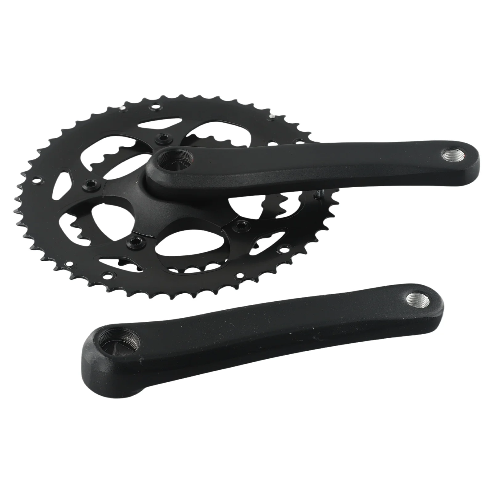 Bike Bicycle Double Chainwheel Cranket Cycle Double Crankset Chainset Square Taper 34/50T AL6061 Aluminum Alloy