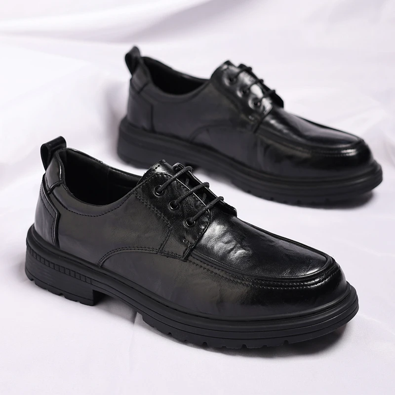 

Fashion Men's Leather Casual Shoes New Trendy Male Oxford Shoes Daily Wear Sneakers Walking Shoes Formal Dress Footwear Trainers