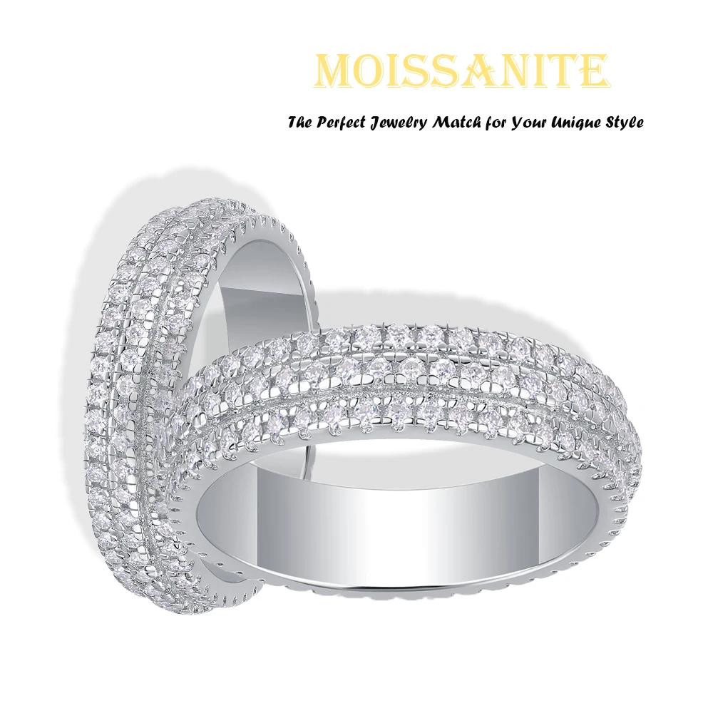 

D Color Moissanite Solitaire Engagement Ring for Women - 925 Sterling Silver, Luxurious Brilliant Cut.