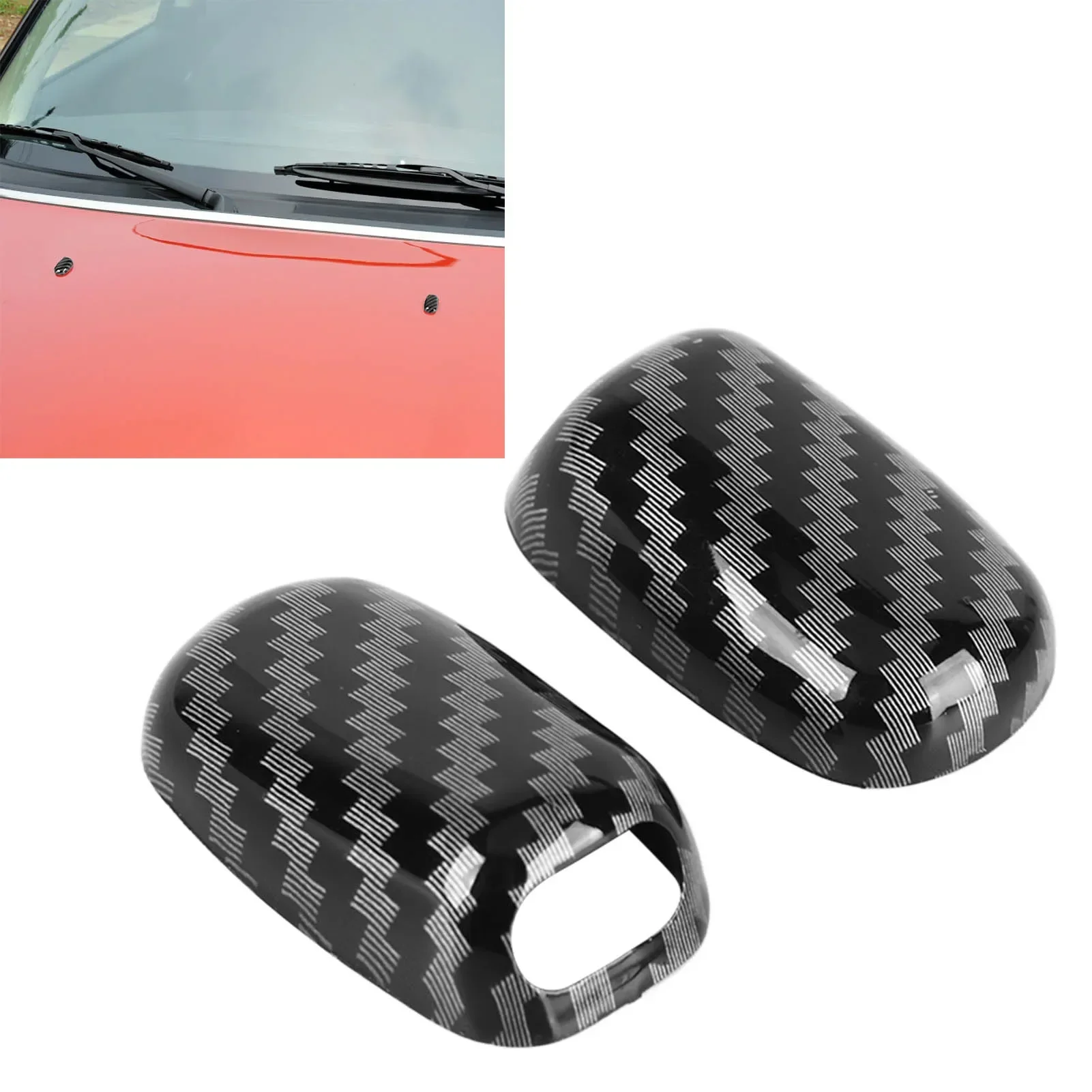 

2PCs Car Windshield Spray Nozzle Cover Windscreen Wiper Washer Cap Replacement For Mini Cooper R Models
