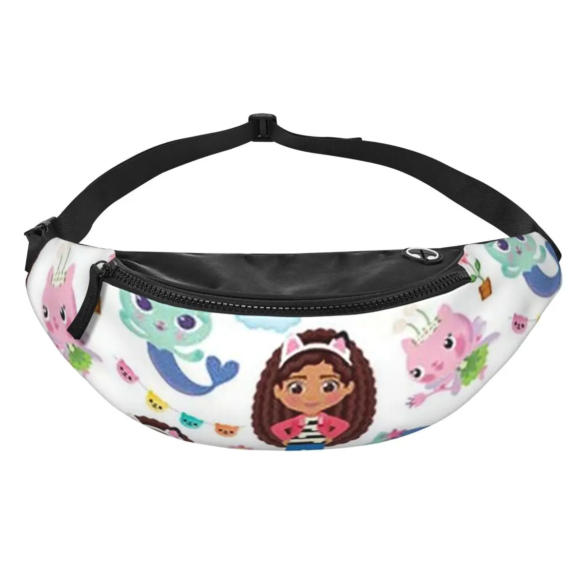 

Милая поясная сумка для кукольного домика Gabbys с героями мультфильмов для мужчин и женщин, регулируемая поясная сумка через плечо, дорожная сумка для телефона для бега
