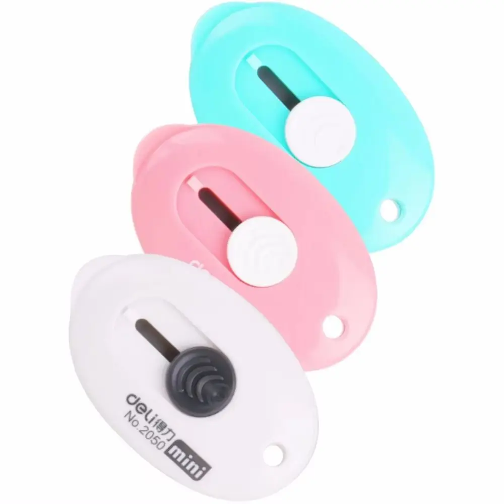 Deli Mini Utility Knife Portable Retractable Paper Cutter Stationery Box Letter Opener School Office Supplies Outdoor Survival T