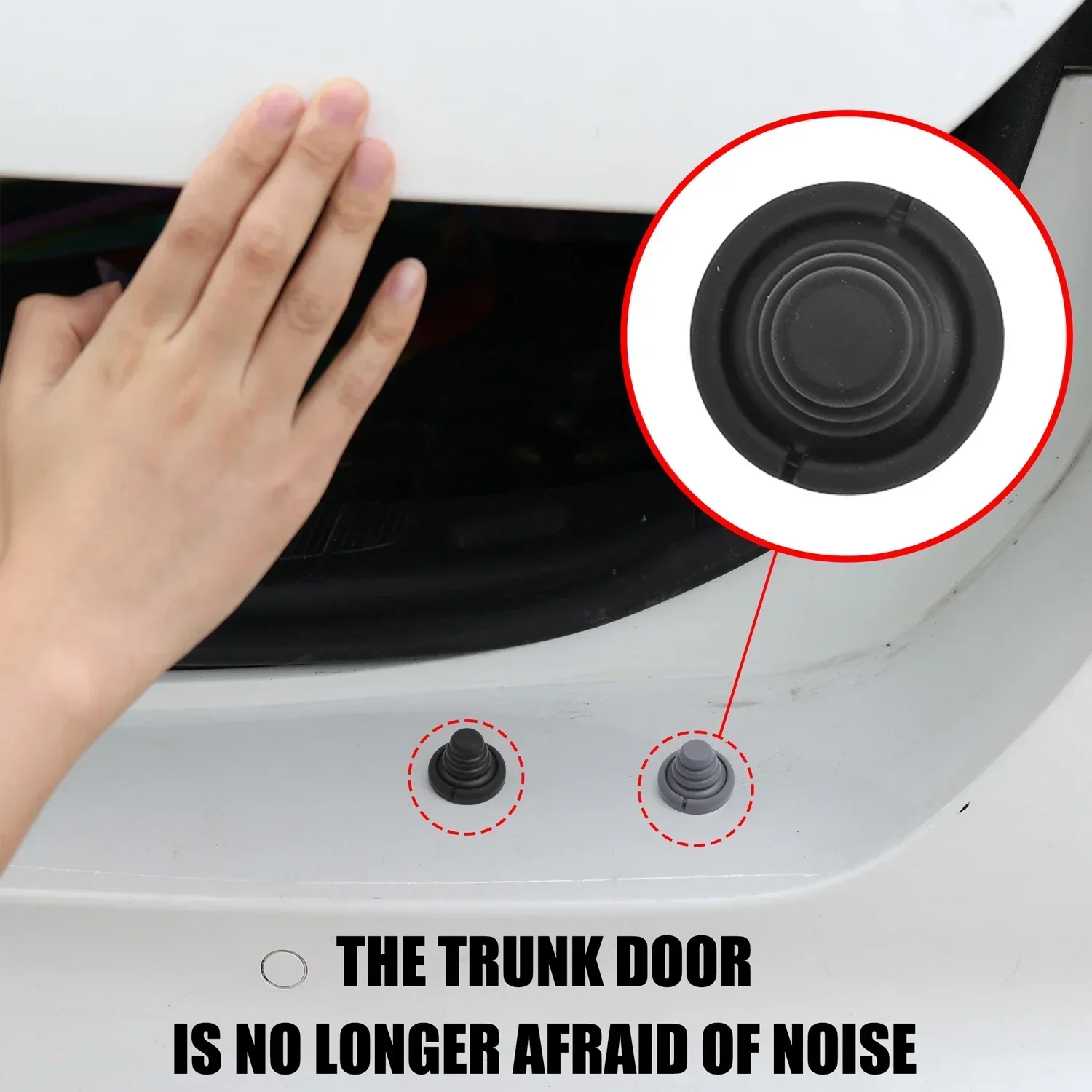 Silicone Car Door Anti Shock Pad Silicone Bumper Gasket Soundproof Protector Universal Auto Trunk Hood Closing Buffer Sticker