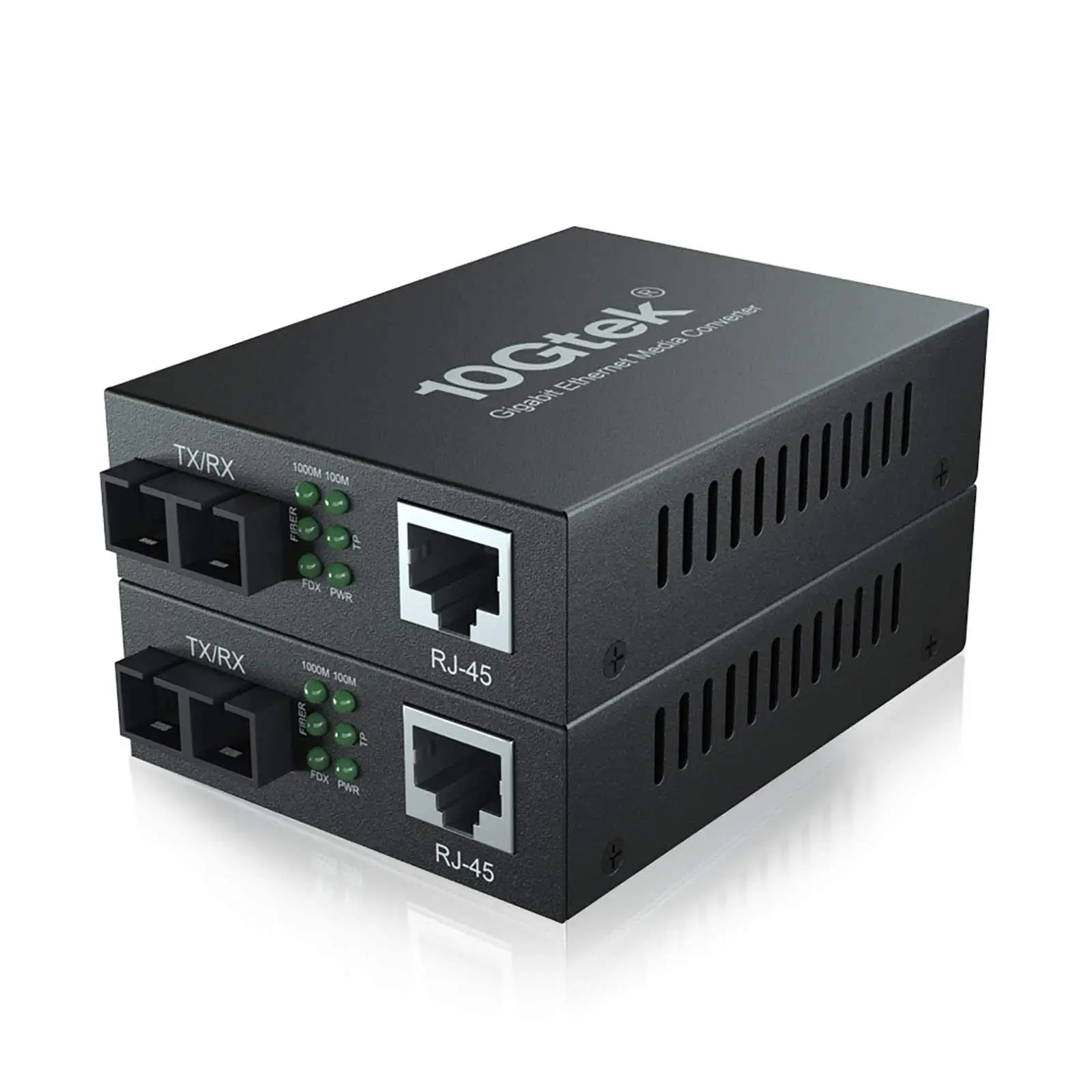 2-pack Gigabit Media Converter 10/100/1000Base-Tx to 1000Base-LX singlemode 20km