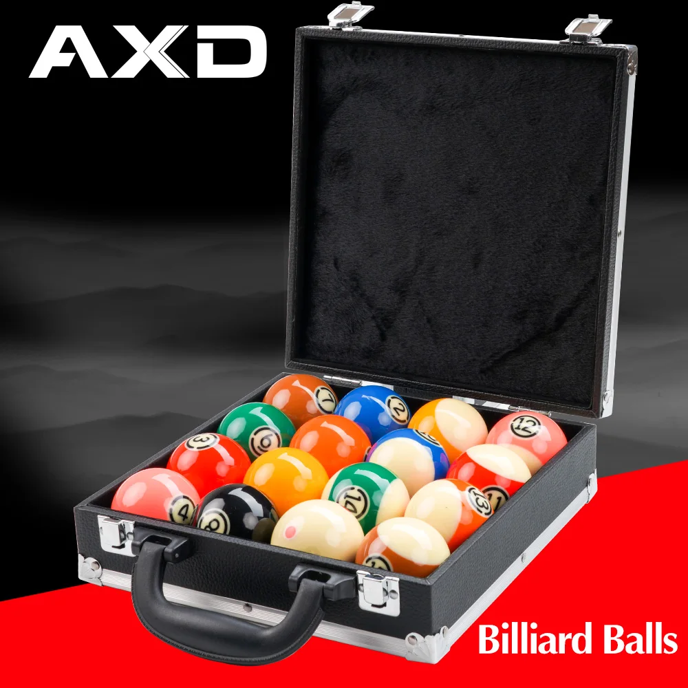 Juego de bolas KONLLEN AXD para billar, 16 Uds., bolas de resina de 57,2mm, incluye caja de bolas, bolas para mesa de billar, accesorios para billar