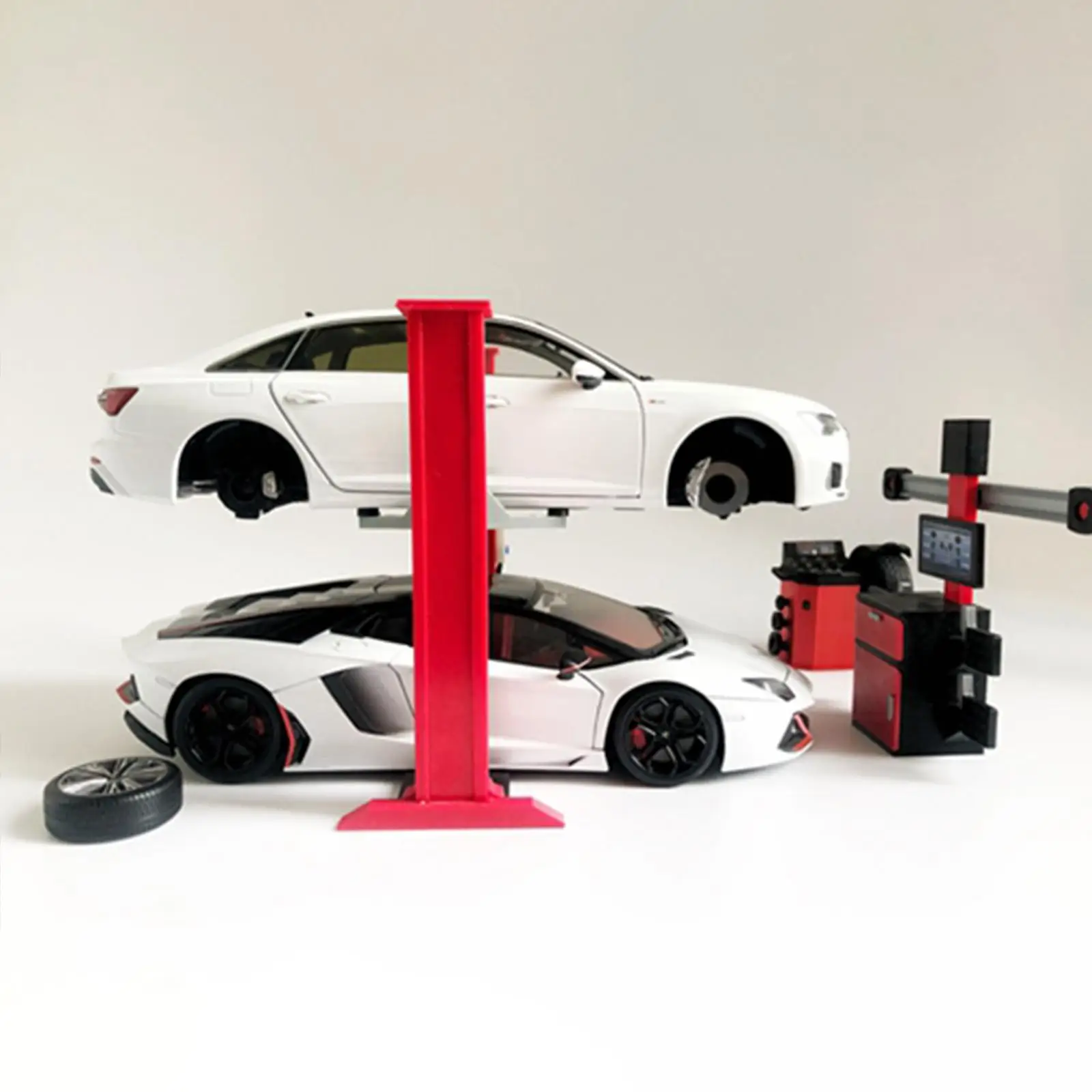 

1 18 Scale Car Garage Accessories Realistic Miniature Workshop Repair Tool Set for Diorama Model Photography and Display