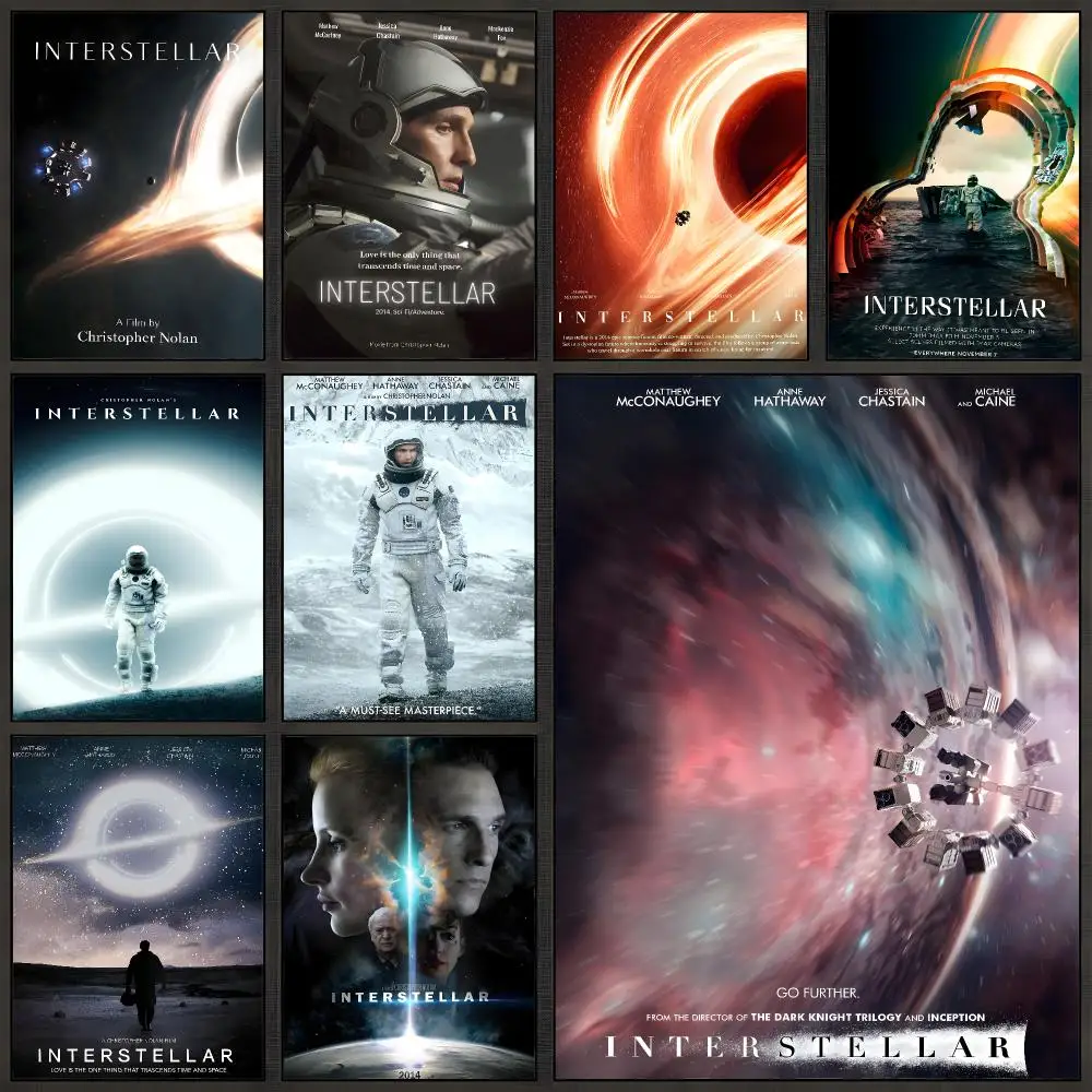 Movie Interstellar Space Sci Fi Poster Peel And Stick Wall Art PP Waterproof HD Bedroom Living Room Home Decor Gift