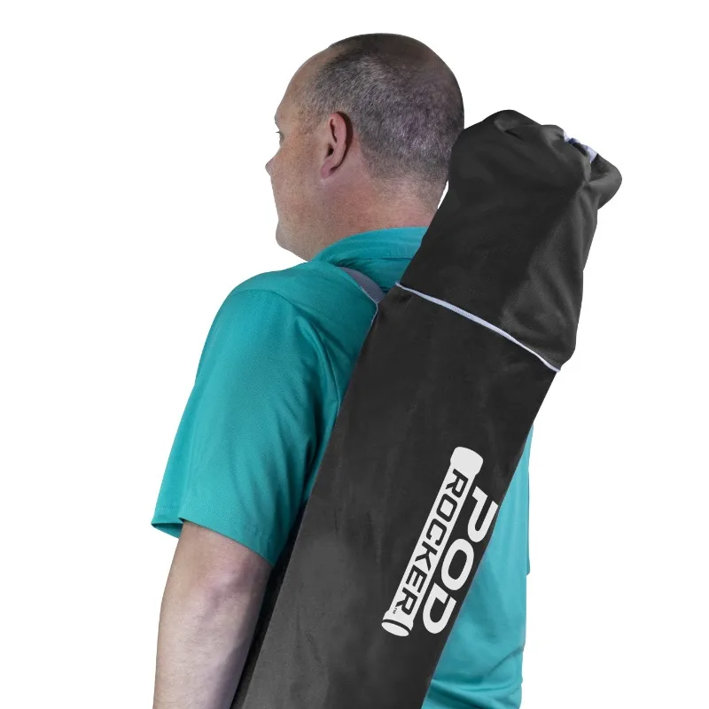 كرسي تخييم هزاز قابل للطي من بود روكر، أسود #2