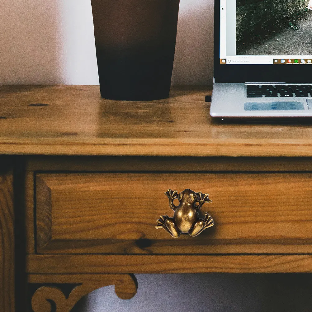 

4 шт. металлические ручки для шкафов в форме лягушки, ретро-дизайн, из цинкового сплава, с высокой нагрузочной способностью, легко устанавливаются, для дверей шкафов и комодов