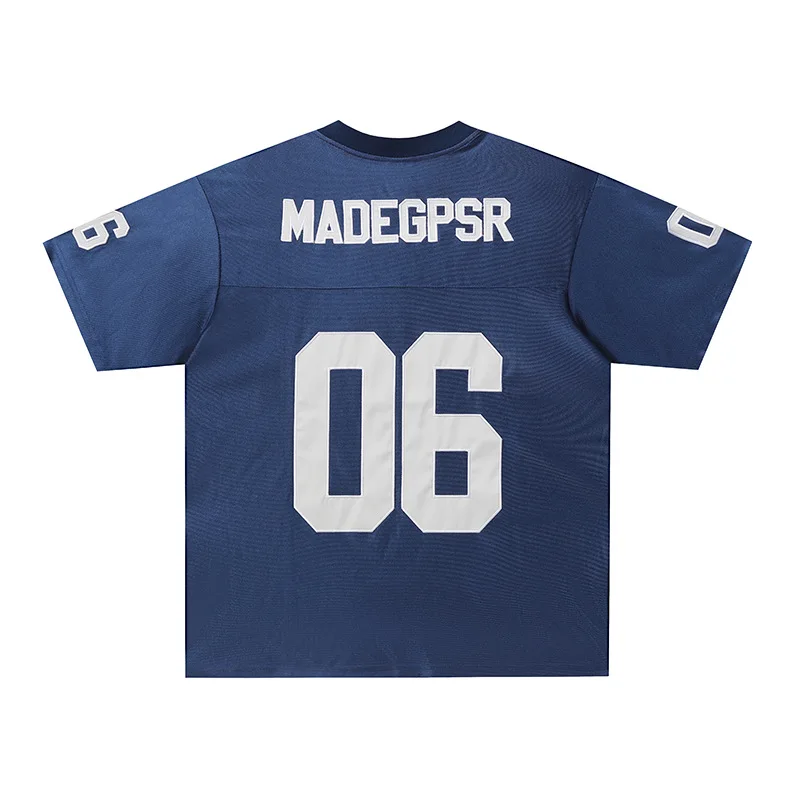 Streetwear Retro Patchwork Embroiderey Sports T Shirt Harajuku Men Couples T-Shirt Hip Hop Vintage Tops Tees Tshirt Hipster New