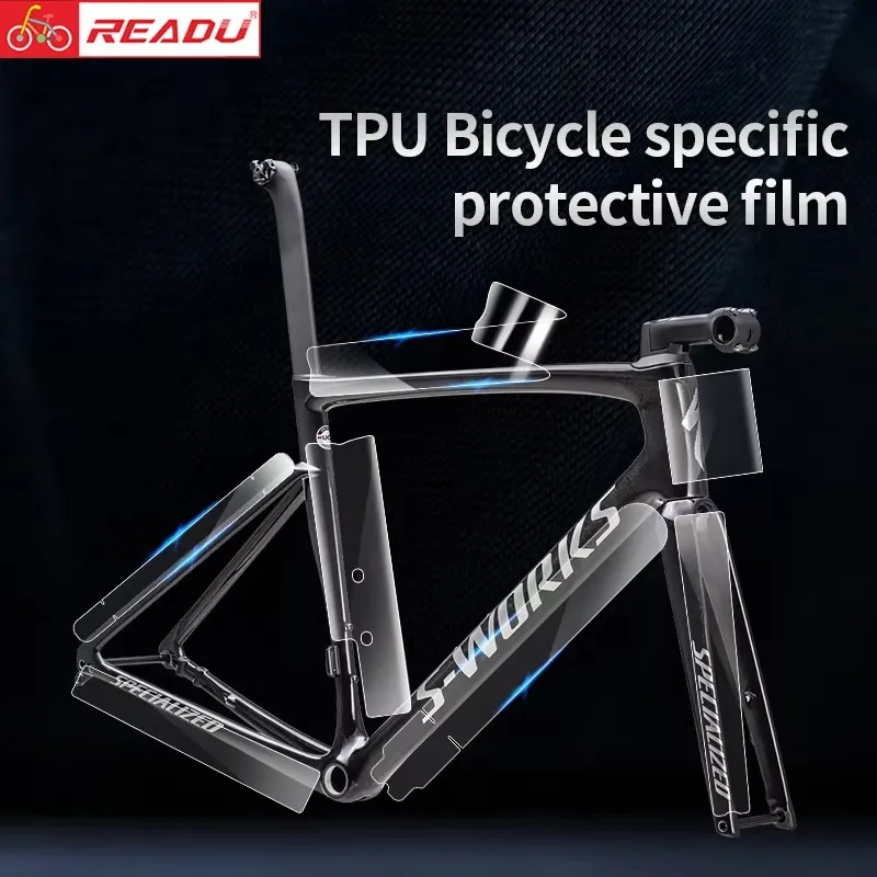 Road Bike Frame Scratch-Resistant Protector Bike Sticker MTB Guard TPU Bicycle specific Cropped Universal Protective Film