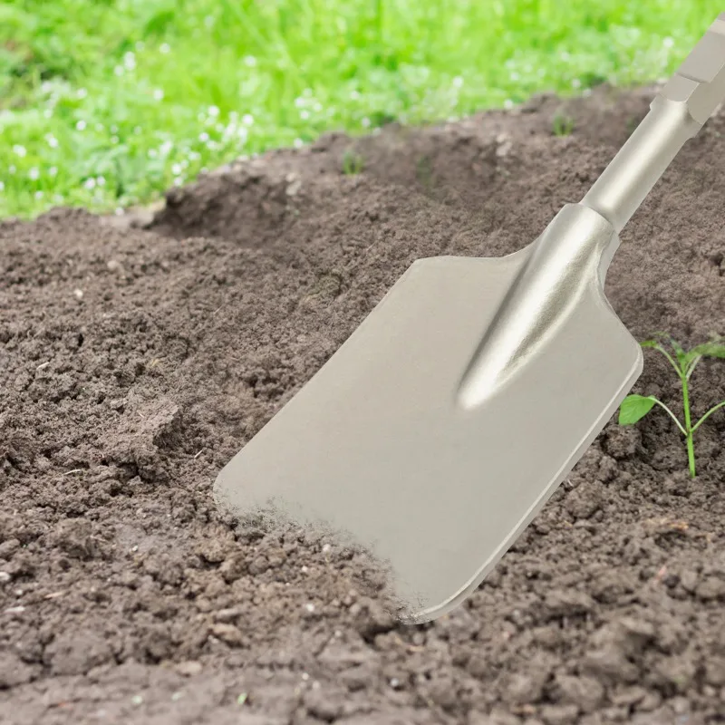 Large electric hammer shovel and long handled electric hammer shovel used for trench excavation and demolition